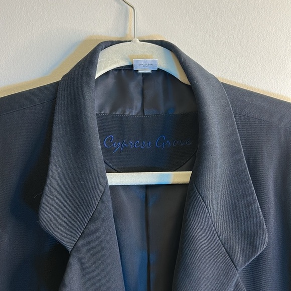 Cypress Grove Blazer Coat Mens Blue Long Sleeve Collared Jacket Size Large Vtg - Picture 3 of 8